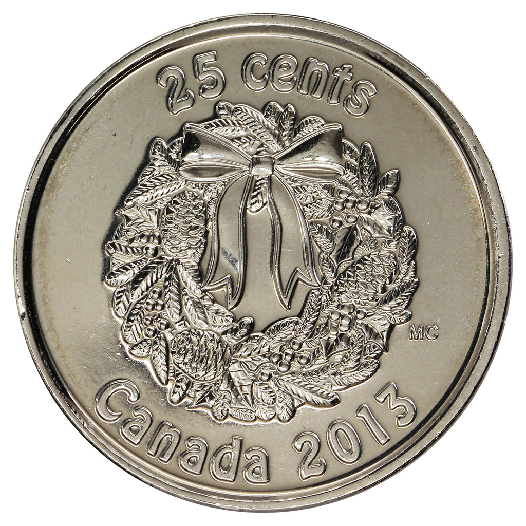 2013 Christmas Canada 25-cents Brilliant Uncirculated (MS63)
