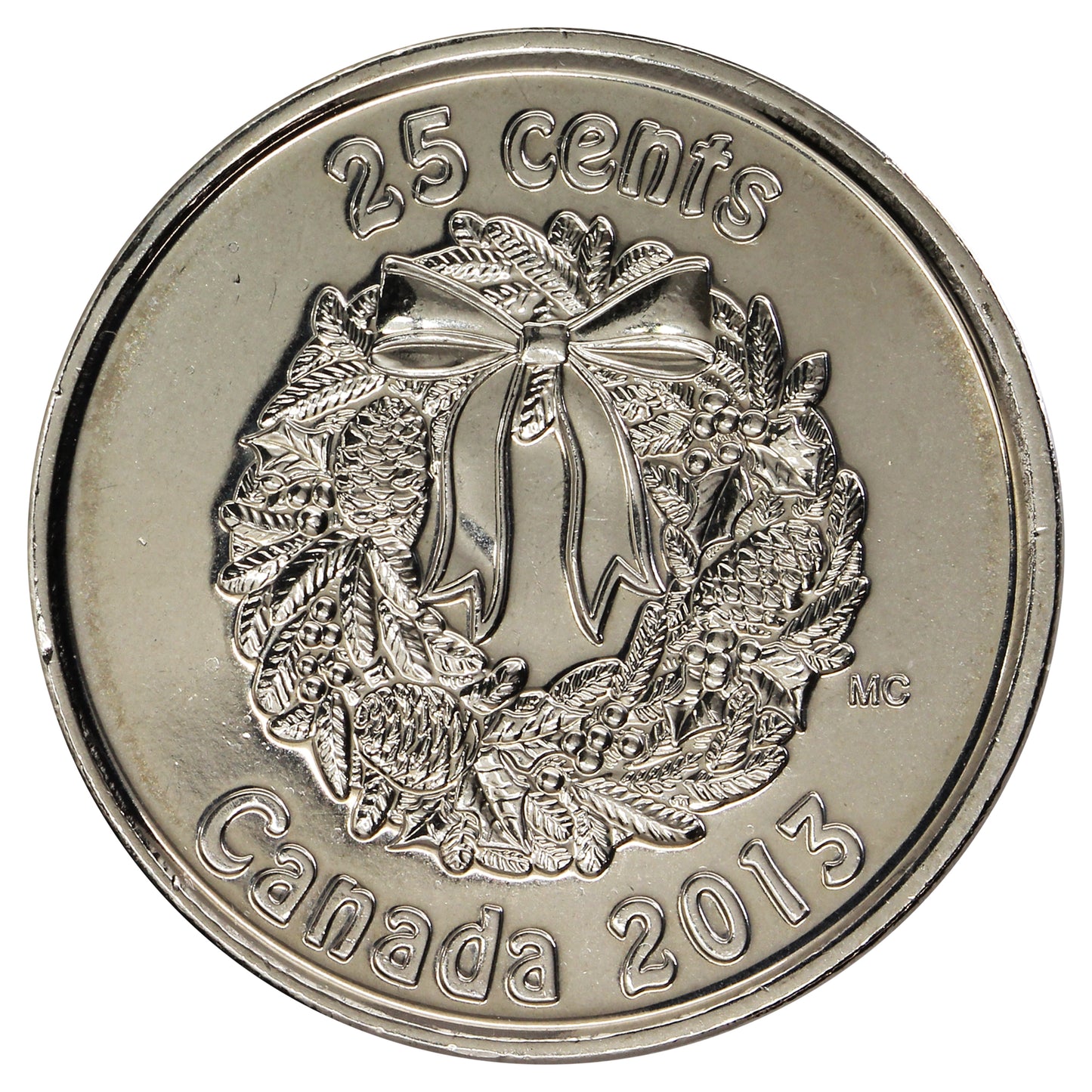 2013 Christmas Canada 25-cents Brilliant Uncirculated (MS63)