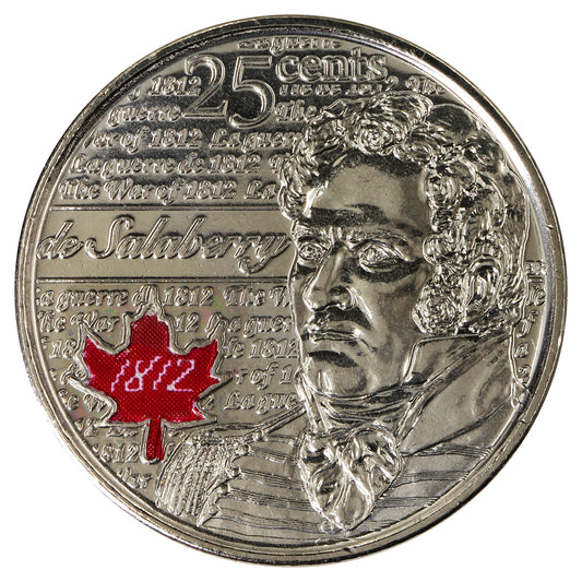 2013 Coloured Salaberry Canada 25-cents Brilliant Uncirculated (MS63)