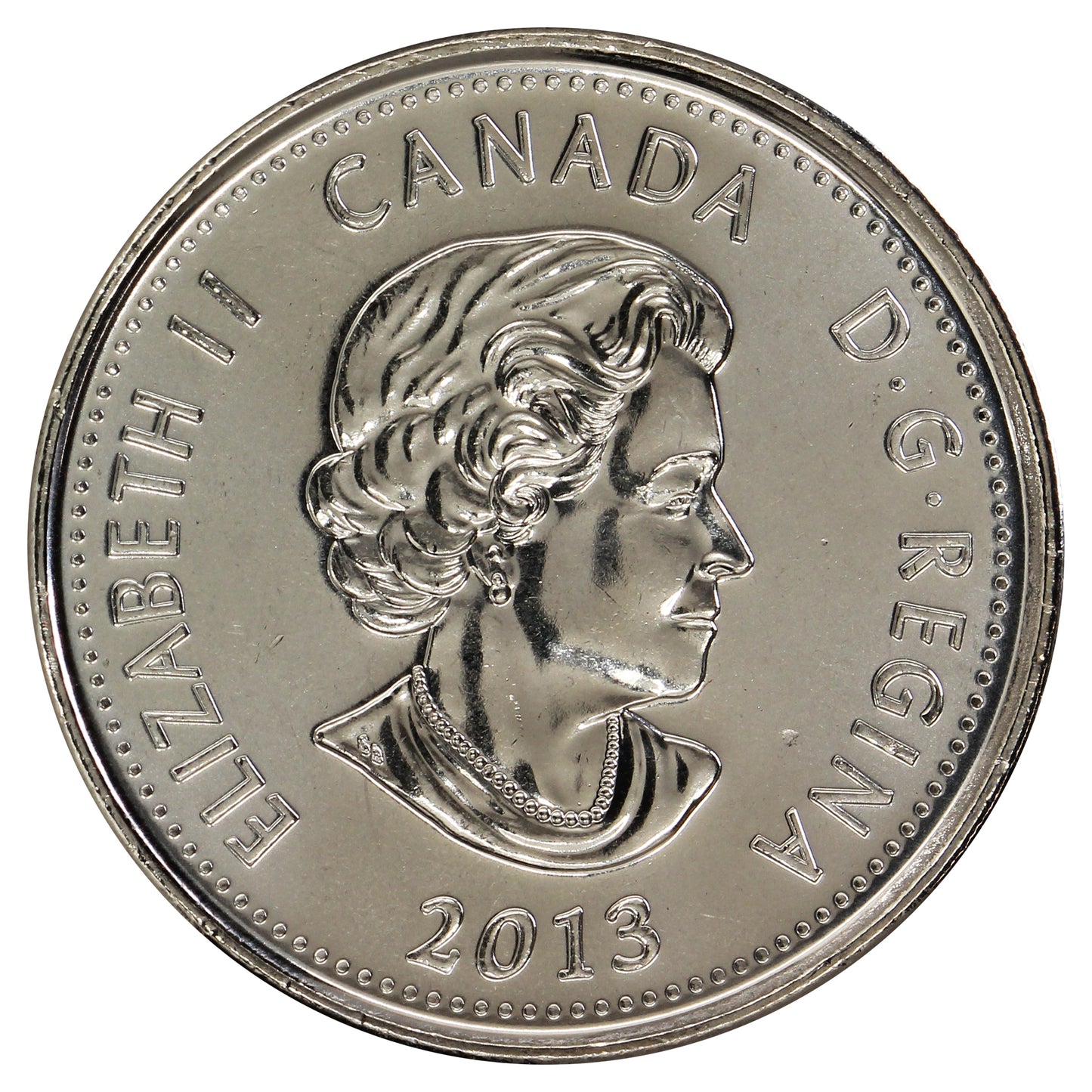 2013 Coloured Salaberry Canada 25-cents Brilliant Uncirculated (MS63)