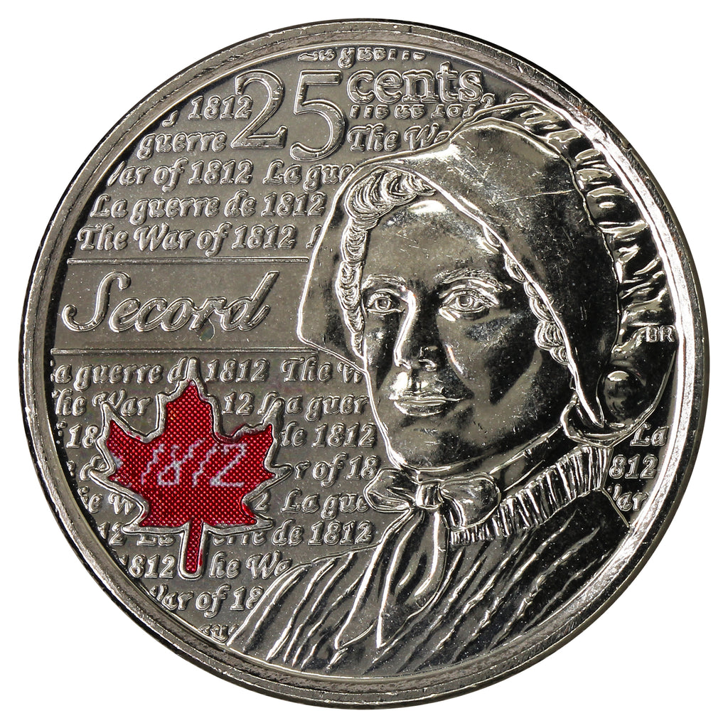 2013 Coloured Secord Canada 25-cents Brilliant Uncirculated (MS63)