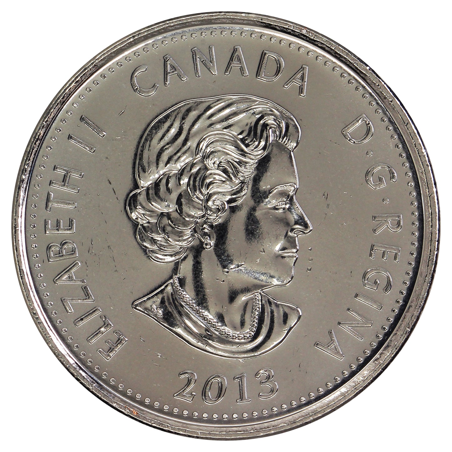 2013 Coloured Secord Canada 25-cents Brilliant Uncirculated (MS63)