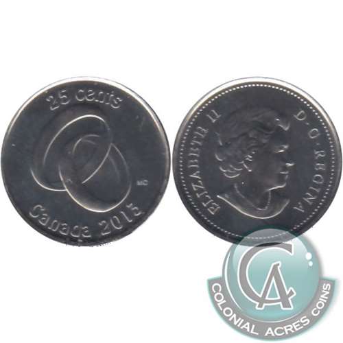 2013 Wedding Canada 25-cents Brilliant Uncirculated (MS63)
