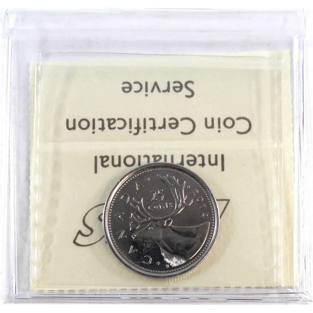 2014 Caribou Canada 25-cents ICCS Certified MS66
