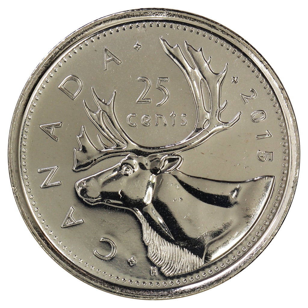 2015 Caribou Canada 25-cents Brilliant Uncirculated (MS63)