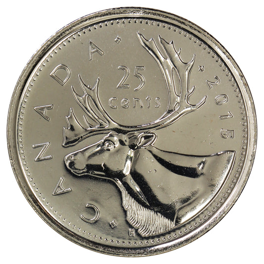 2015 Caribou Canada 25-cents Brilliant Uncirculated (MS63)