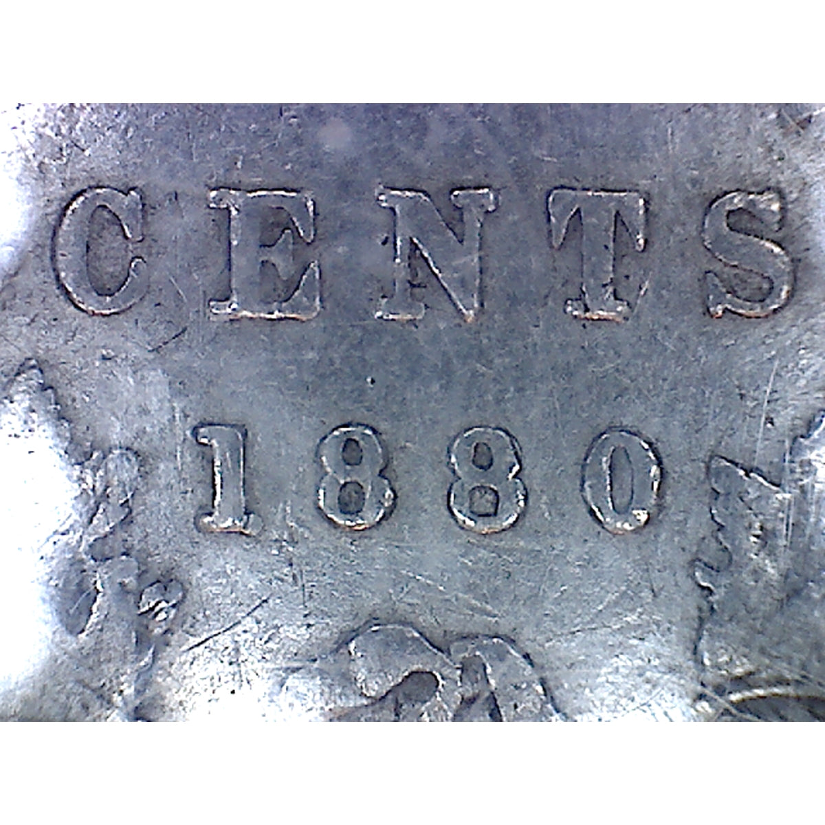 1880H Narrow O Canada 25-cents ICCS Certified VG8