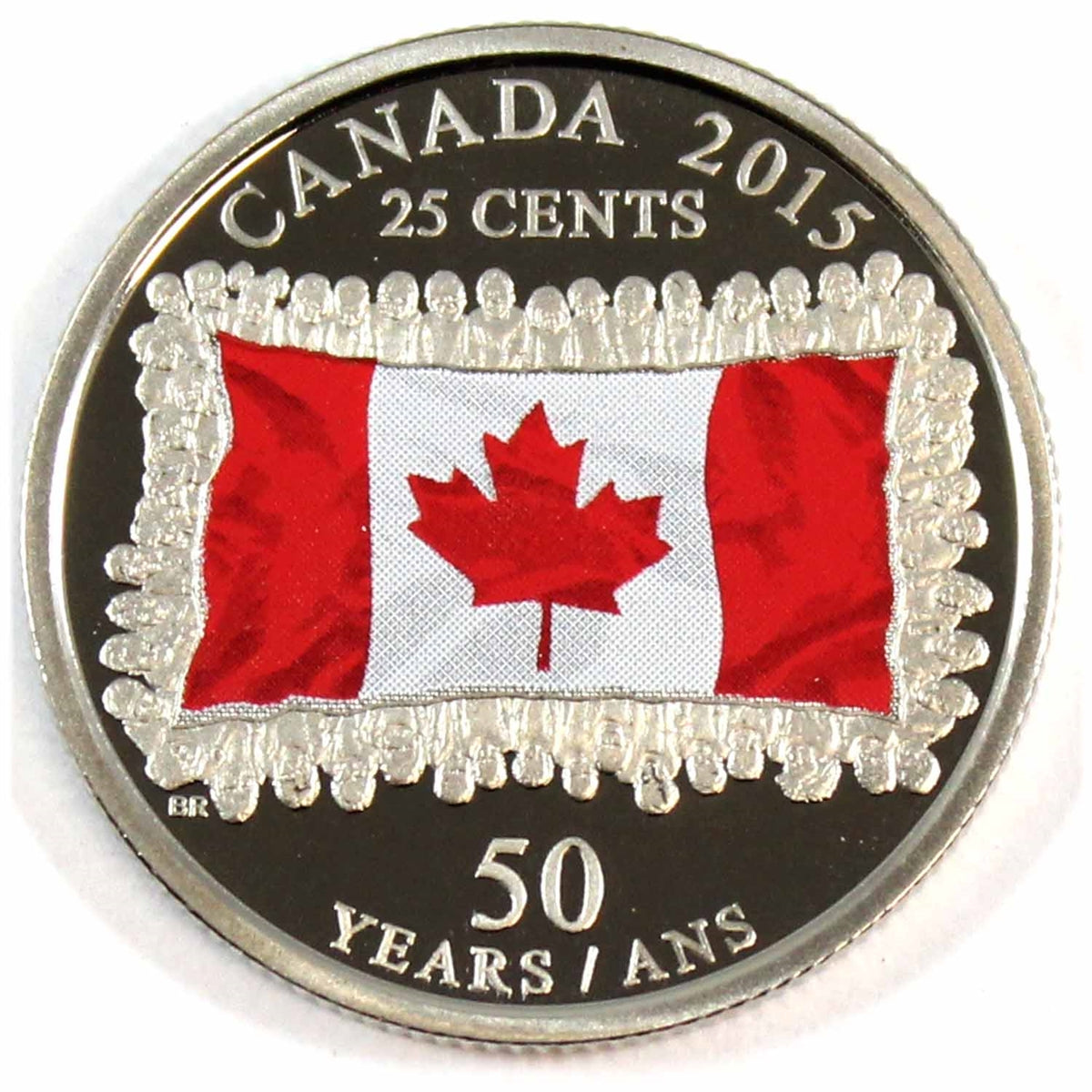 2015 Coloured Flag Canada 25-cents Proof (non-silver)
