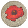 2015 Coloured Poppy Canada 25-cents Circulated