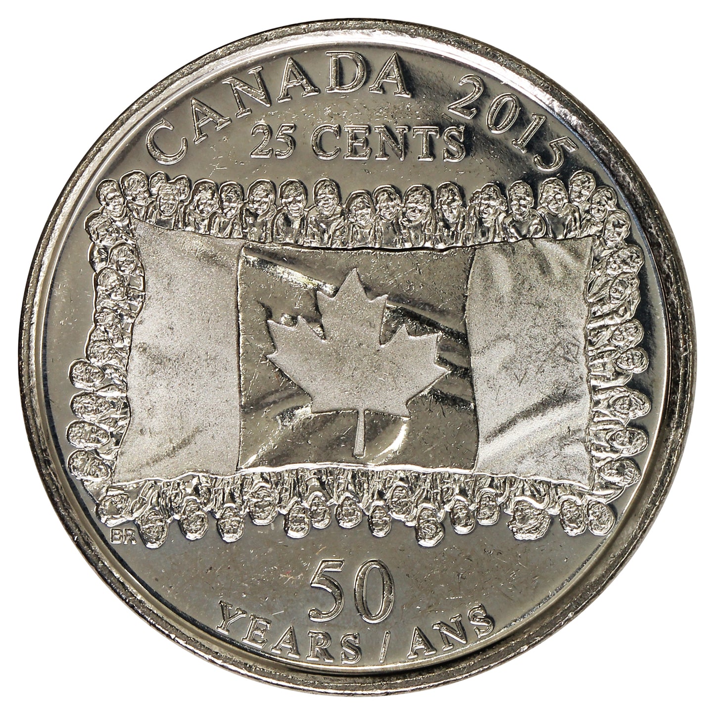 2015 Flag Canada 25-cents Brilliant Uncirculated (MS63)