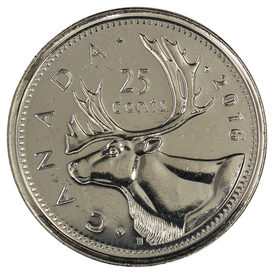 2016 Caribou Canada 25-cents Brilliant Uncirculated (MS63)