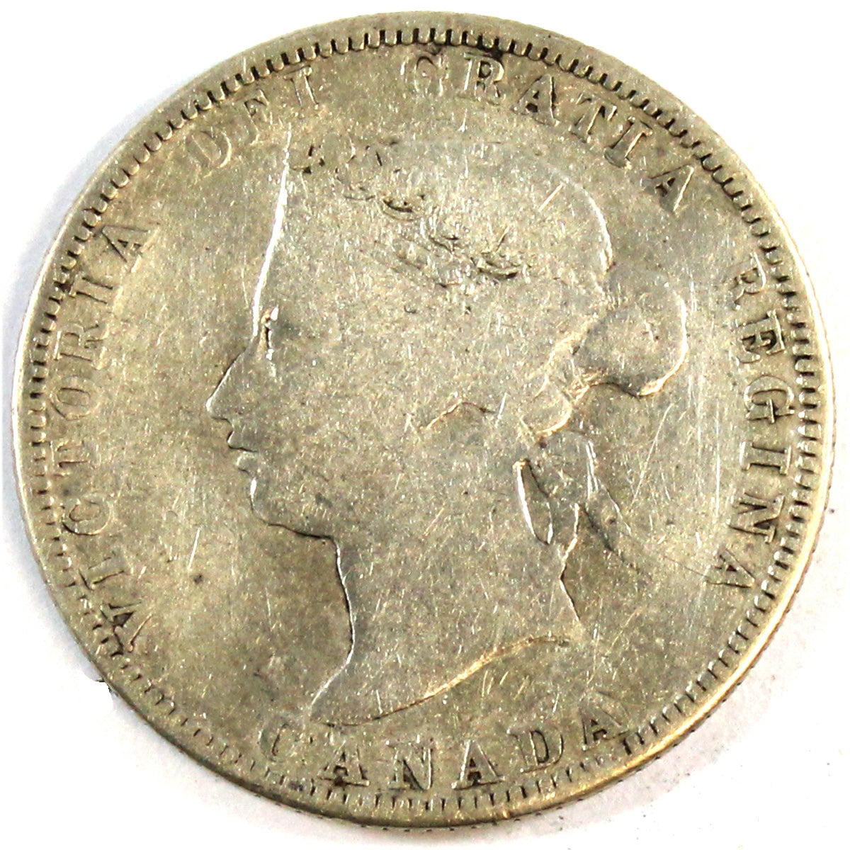 1880H Narrow 0 Over Wide 0 Canada 25-cents G-VG (G6) $