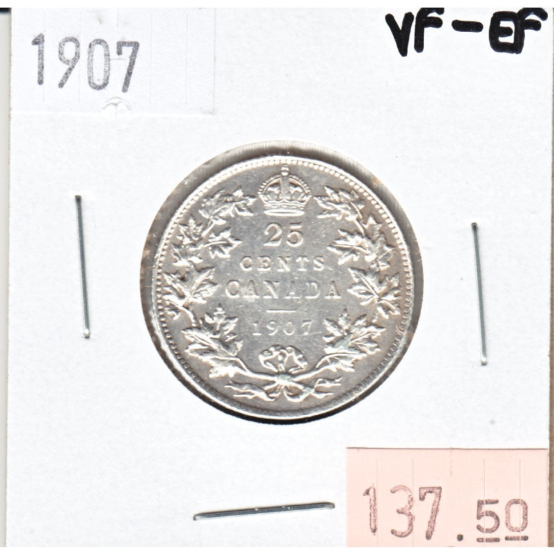 1907 Canada 25-cents VF-EF (VF30) $