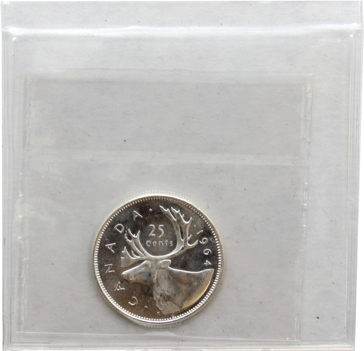 1964 Canada 25-cents ICCS Certified MS65 Heavy Cameo