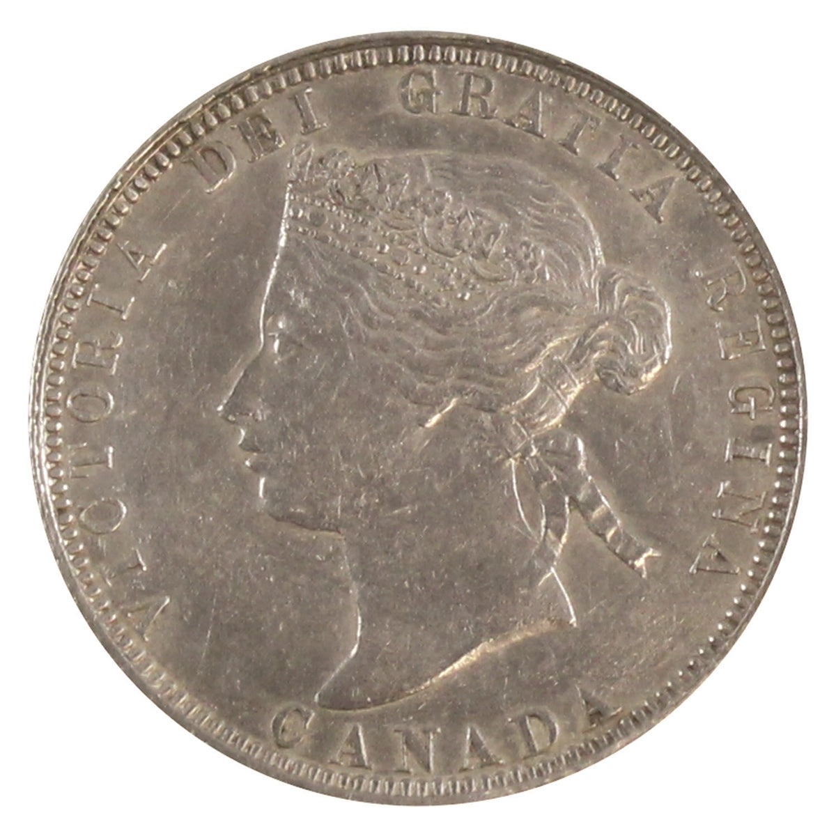 1870 Obv. 1 Canada 25-cents ICCS Certified EF45