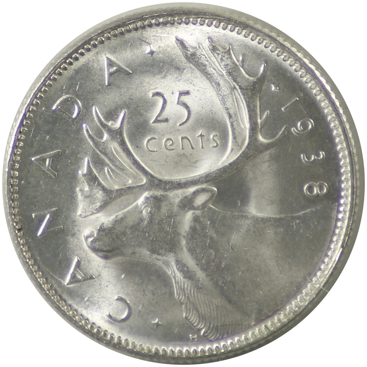 1938 Canada 25-cents ICCS Certified MS63