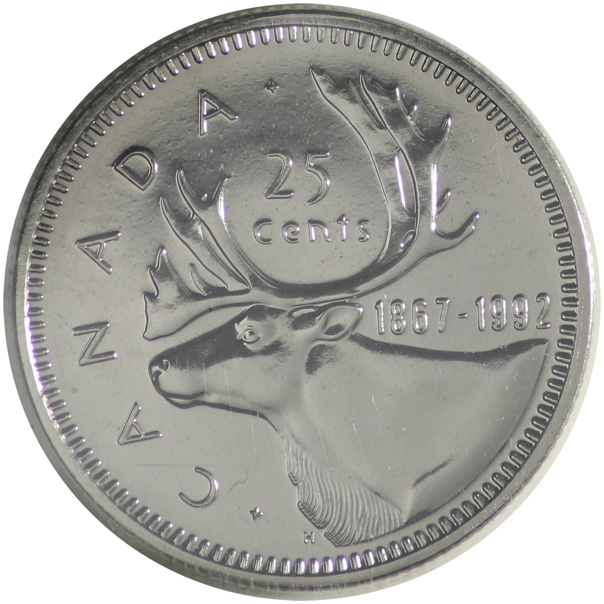 1992 Caribou Canada 25-cents ICCS Certified MS66 NBU