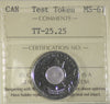 (2004) Canada 25-cents Test Token TT-25.25 ICCS Certified MS67