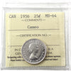 1956 Canada 25-cents ICCS Certified MS64 Cameo