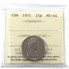1971 Canada 25-cents ICCS Certified MS64