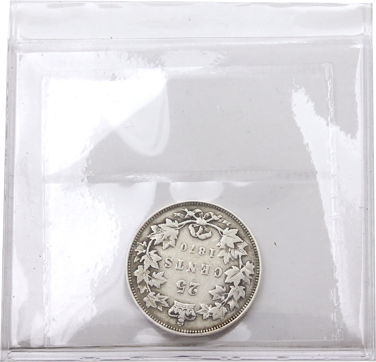 1870 Obv. 1 Canada 25-cents ICCS Certified VG8