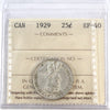 1929 Canada 25-cents ICCS Certified EF40