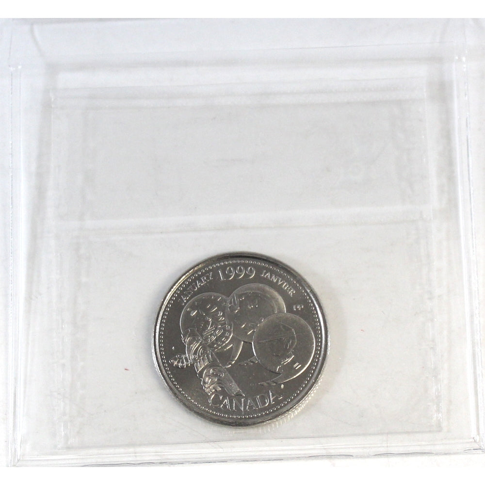 1999 January Canada 25-cents ICCS Certified MS65
