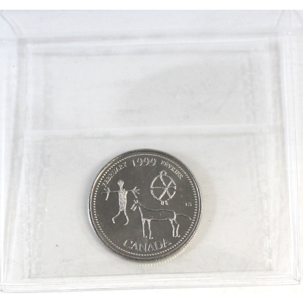 1999 February Canada 25-cents ICCS Certified MS65