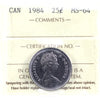 1984 Canada 25-cents ICCS Certified MS-64