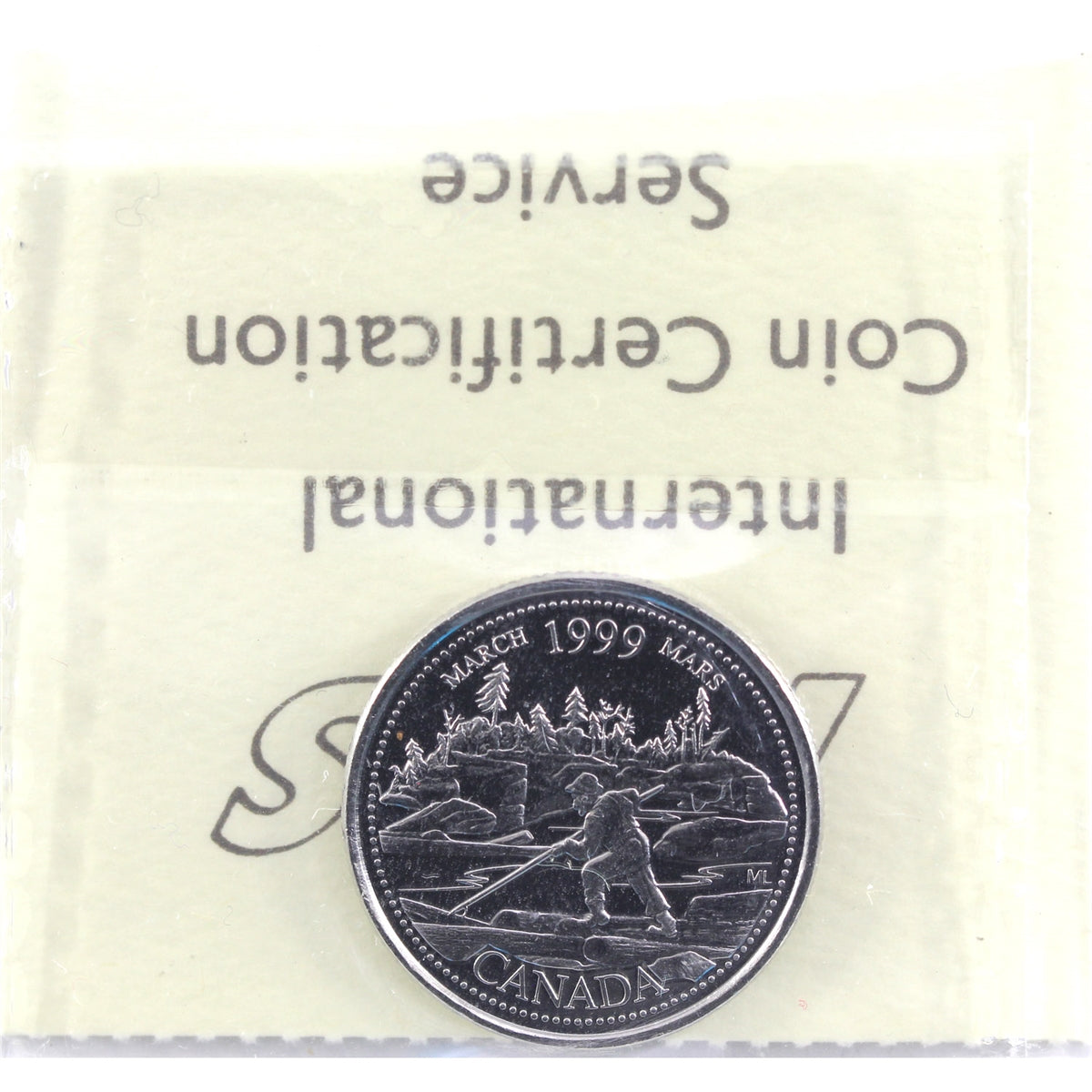 1999 March Canada 25-cents ICCS Certified MS65