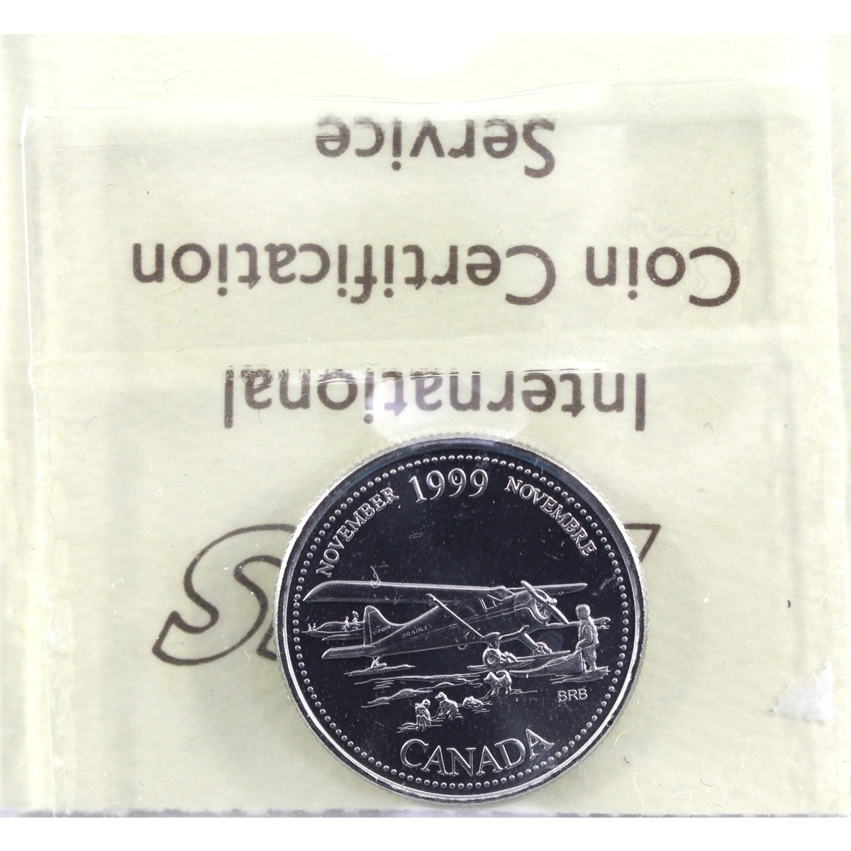 1999 November Canada 25-cents ICCS Certified MS65