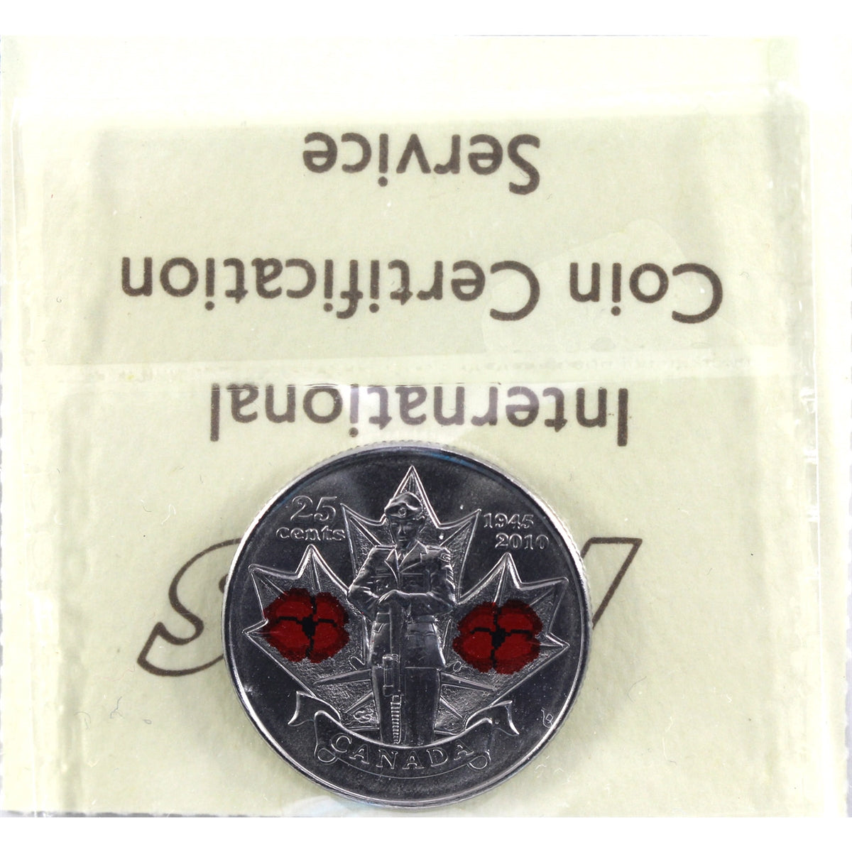 2010 Poppy Canada 25-cents ICCS Certified MS64