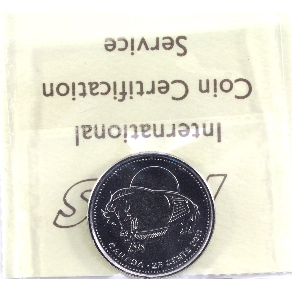 2011 Bison Canada 25-cents ICCS Certified MS64