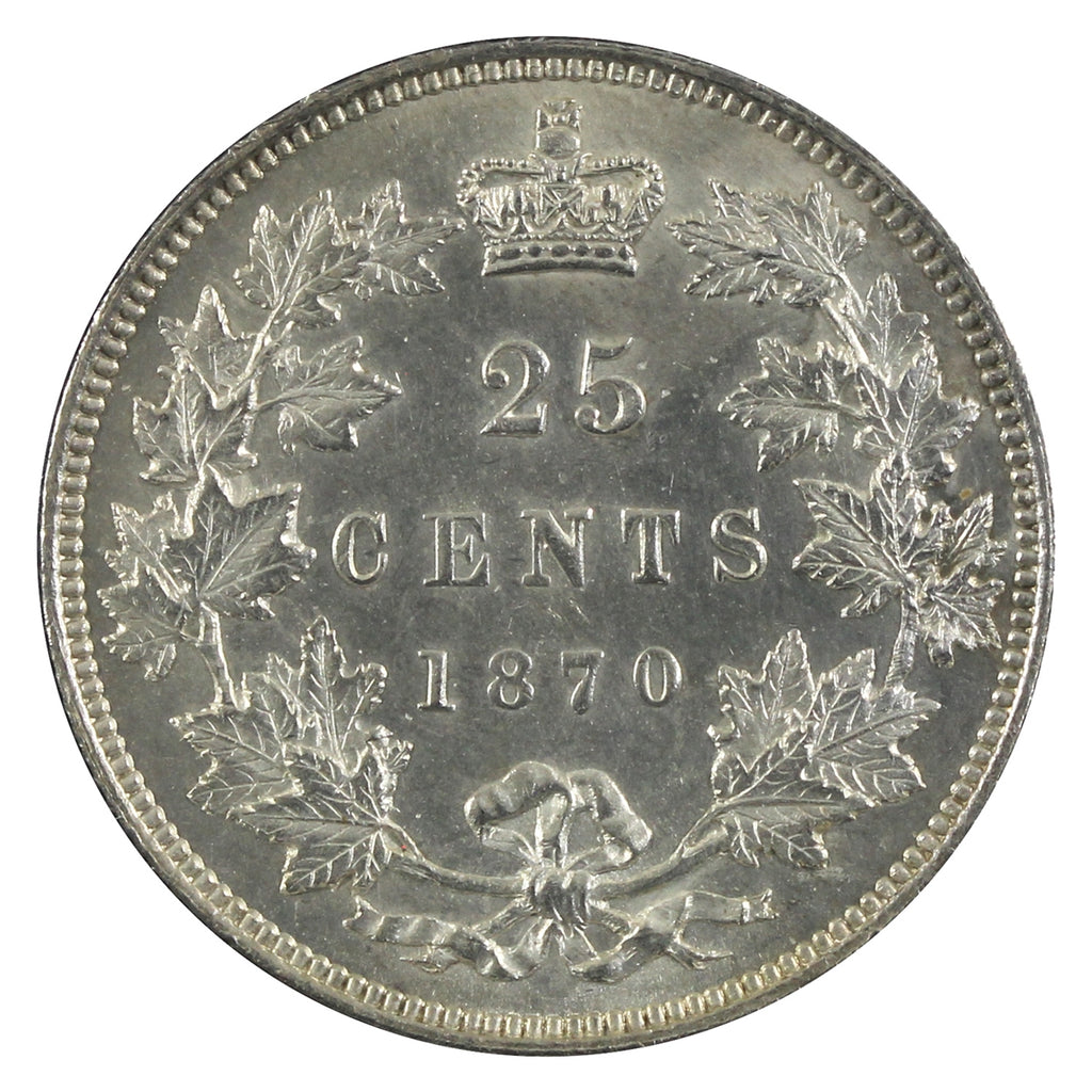 1870 Canada 25-cents Uncirculated (MS60) $