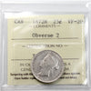 1872H Obv. 2 Canada 25-cents ICCS Certified VF20