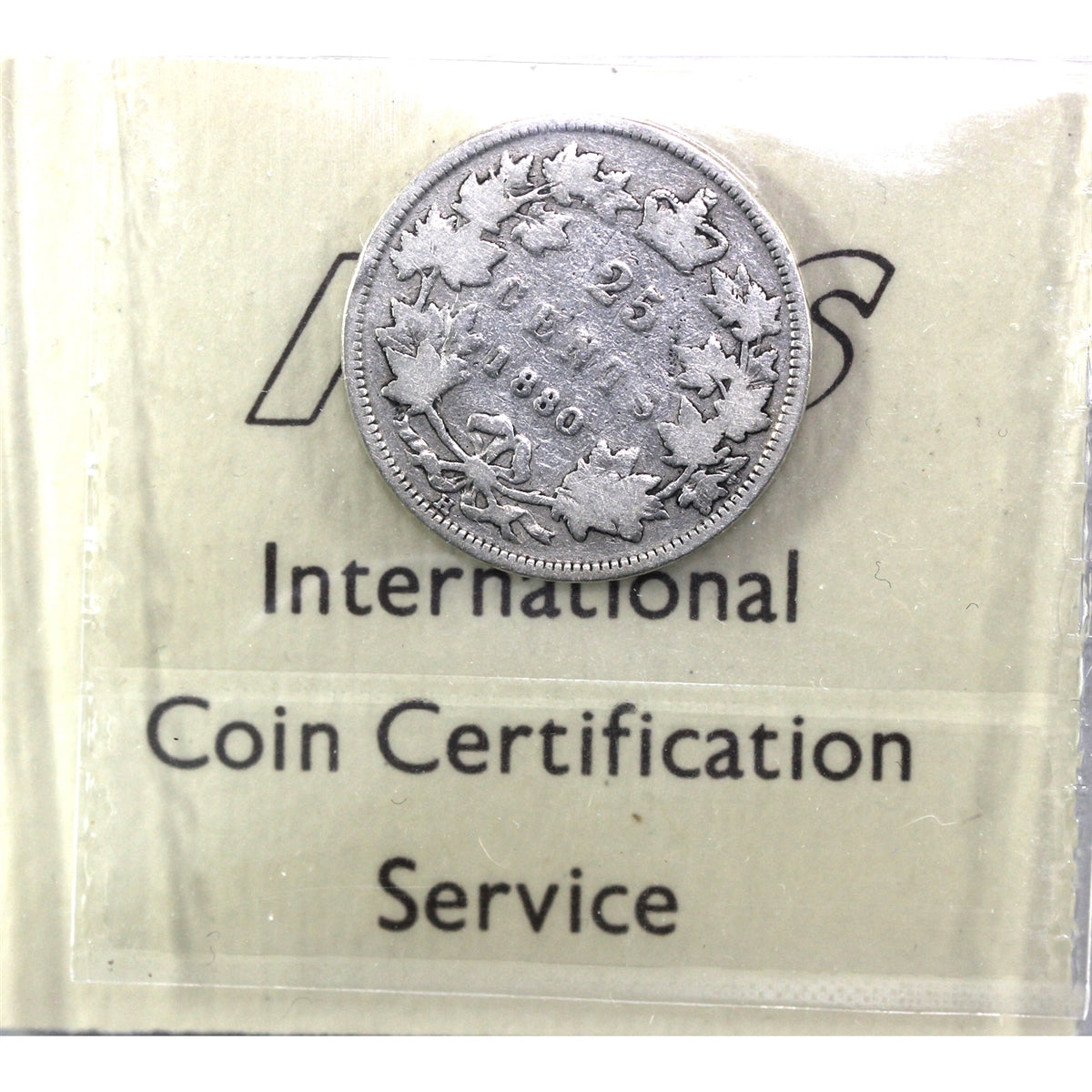 1880H Wide 0 Canada 25-cents ICCS Certified G4 (XNU 144)