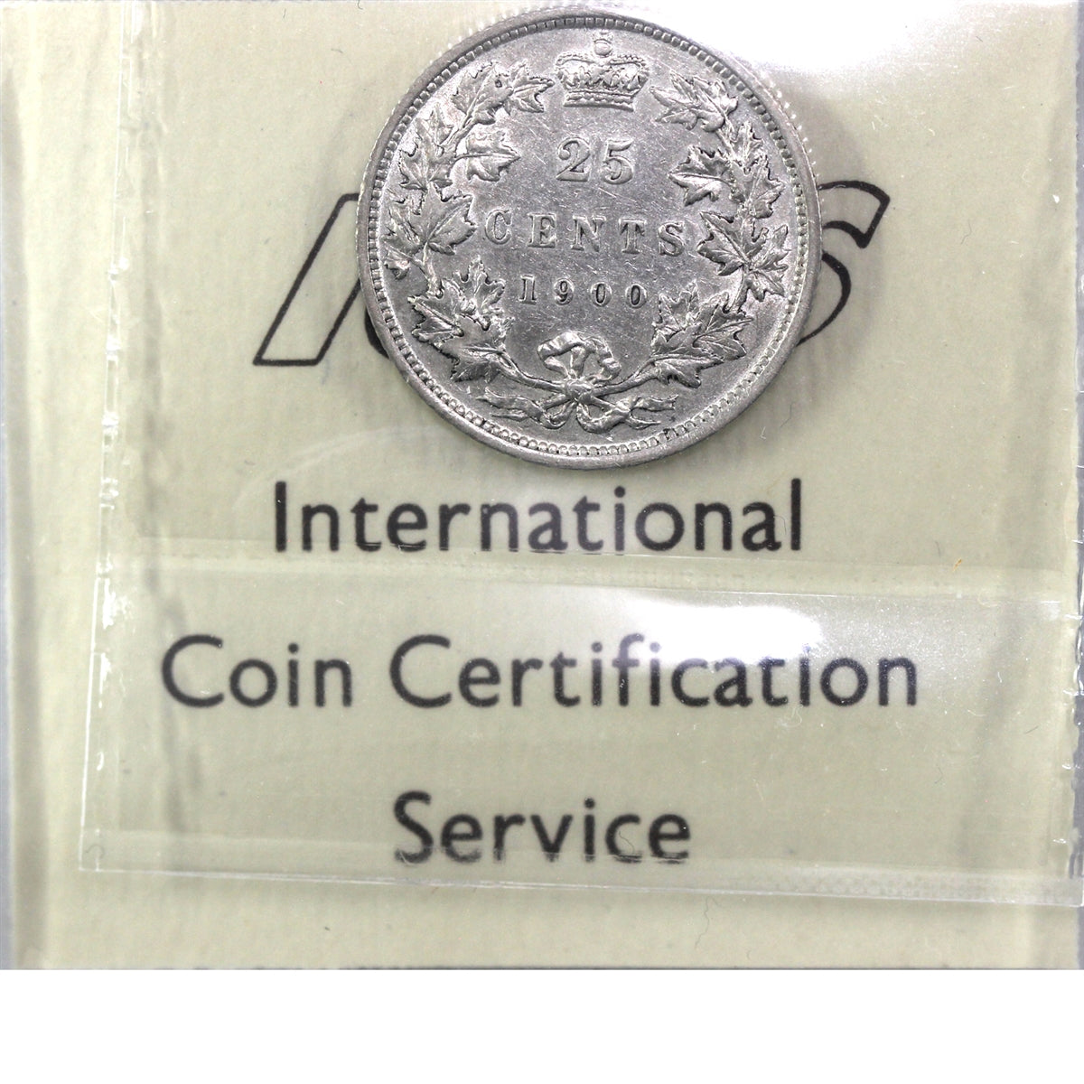 1900 Canada 25-cents ICCS Certified EF-40