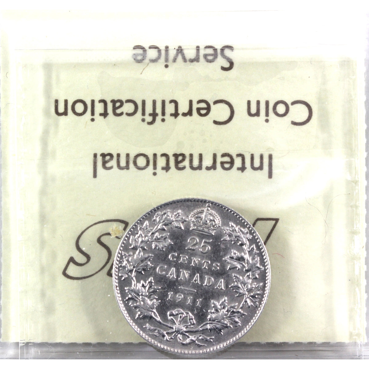 1911 Canada 25-cents ICCS Certified VF30
