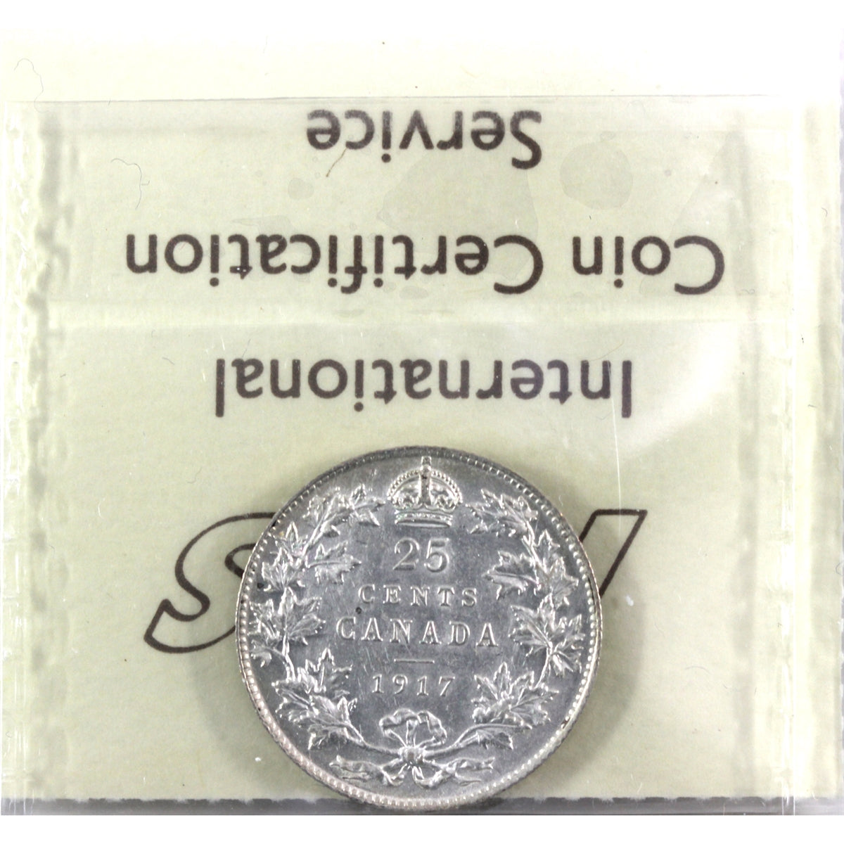 1917 Canada 25-cents ICCS Certified EF40