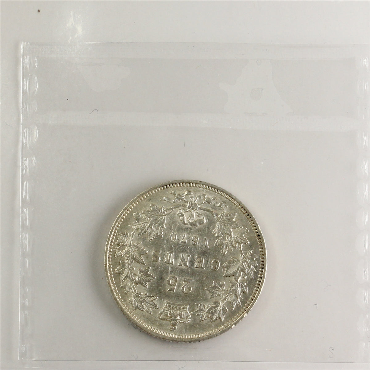 1870 Obv. 1 Canada 25-cents ICCS Certified EF40