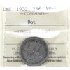 1936 Dot Canada 25-cents ICCS Certified VG8