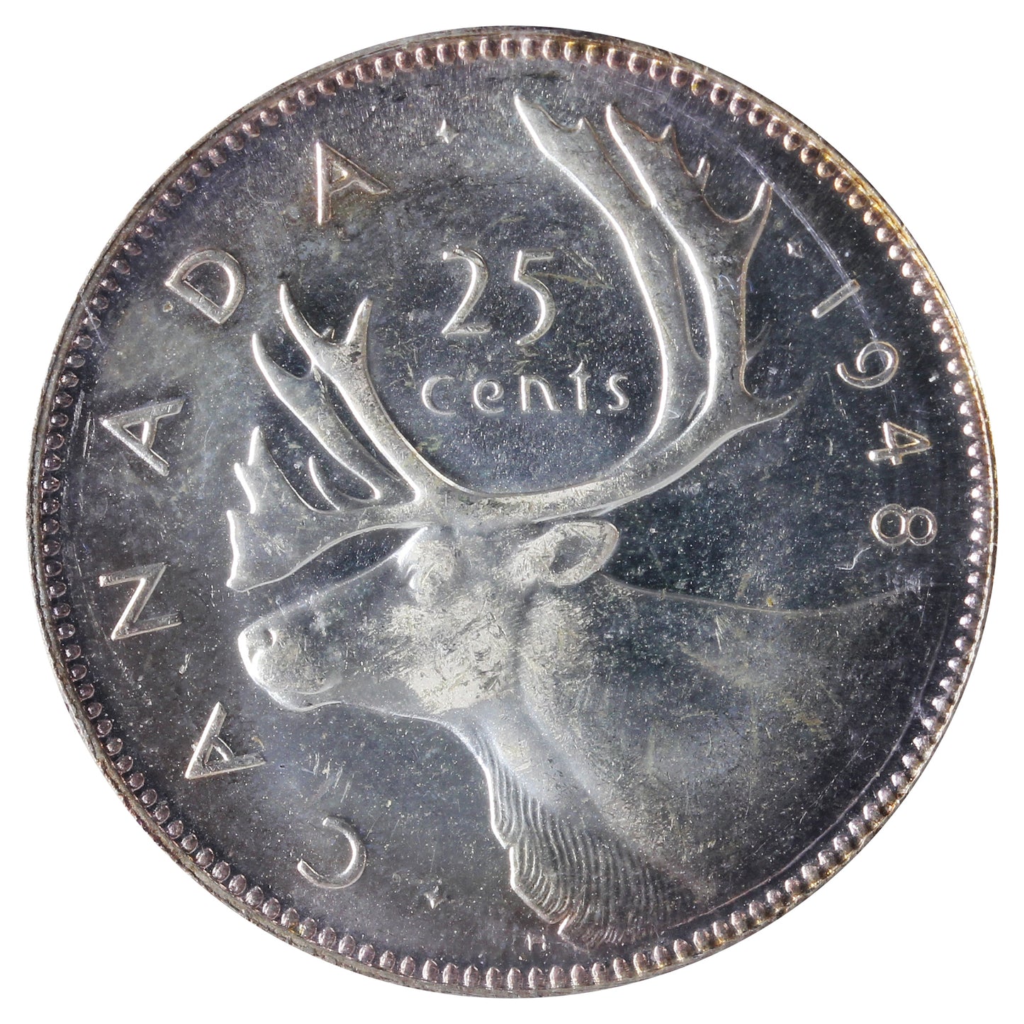 1948 Canada 25-cents ICCS Certified MS64 (HH 781)