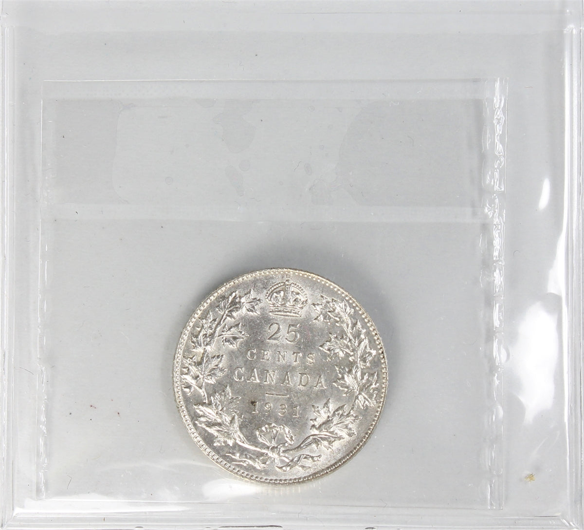 1931 Canada 25-cents ICCS Certified EF45