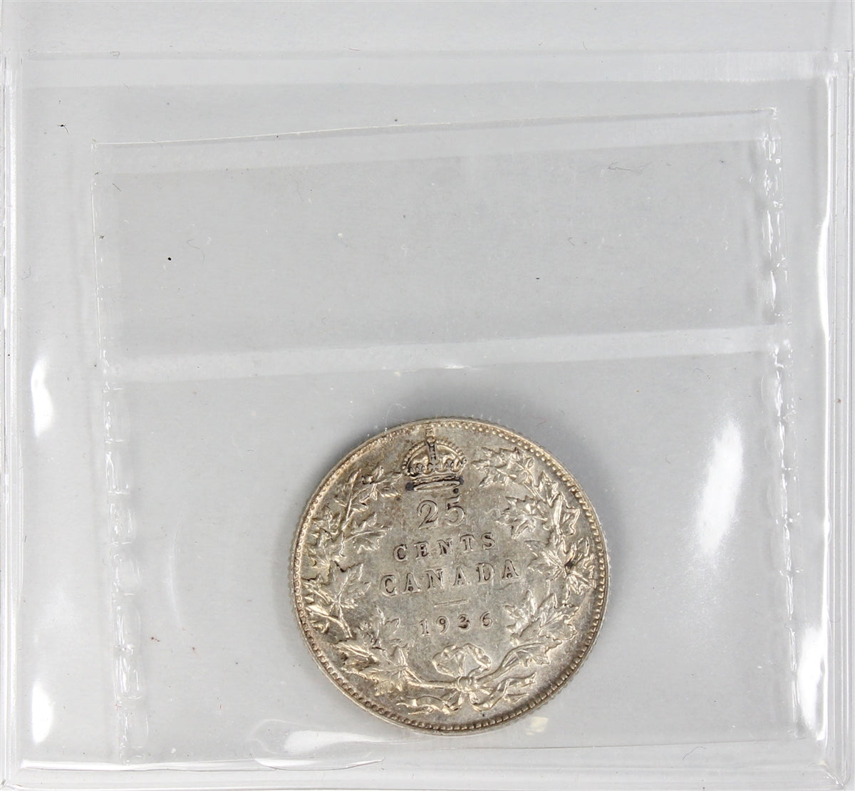 1936 Canada 25-cents ICCS Certified EF45