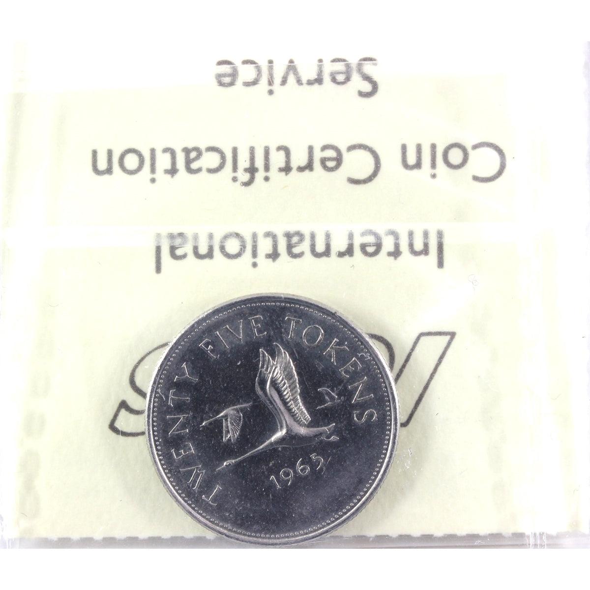(1965) Canada 25-cents Test Token TT-25.6B ICCS Certified MS62 (XVP 366)