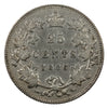 1886 Normal 6 Obv. 5 SBE Canada 25-cents F-VF (F15) $