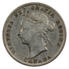 1886 Normal 6 Obv. 5 SBE Canada 25-cents F-VF (F15) $