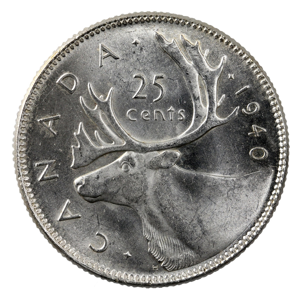 1940 Canada 25-cents Brilliant Uncirculated Cameo (MS63) $