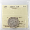 1881H Canada 25-cents ICCS Certified F12