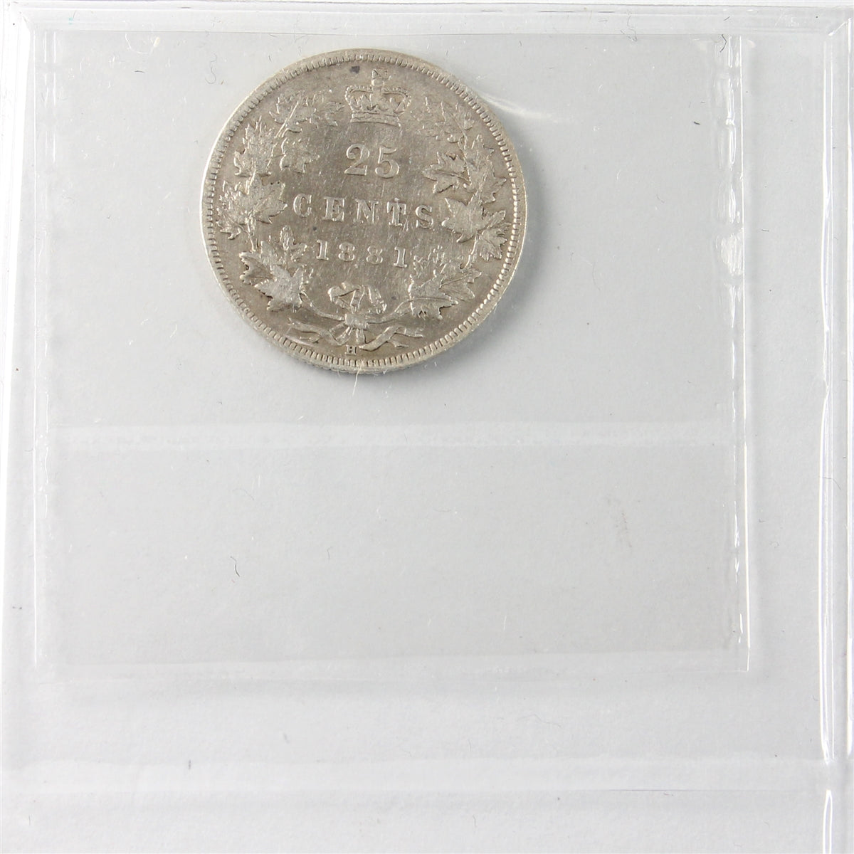 1881H Canada 25-cents ICCS Certified F12
